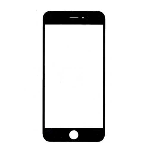 Стекло Apple iPhone 6 Plus/6s Plus, черный  (Дубликат - среднее качество) 1-satelonline.kz