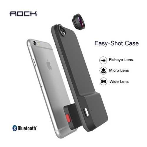 Чехол крышка (Rock) Apple iPhone 6 Plus/6s Plus, Easy-shot case (Selfie stick), черный (Black) 2