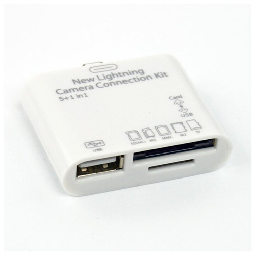 Переходник для подключения карт памяти и внешней камеры 2в1 для Apple iPhone/iPod/iPad 1-satelonline.kz