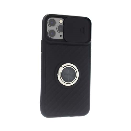 Чехол Apple iPhone 11 Pro силиконовый, черный защита для камеры 3