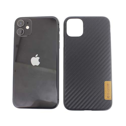 Чехол Apple iPhone 11, черный карбон 1-satelonline.kz