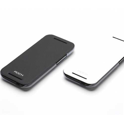 Чехол (Rock) HTC M8 mini, New Elegant Series, книжка, белый 3