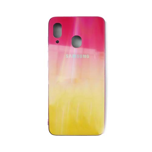 Чехол Samsung Galaxy A20 (2019) силиконовый, хамелеон розовый-желтый 1-satelonline.kz