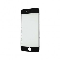 Стекло Apple iPhone 8, с рамкой и ОСА пленкой, черный (Black) (Дубликат - качественная копия)