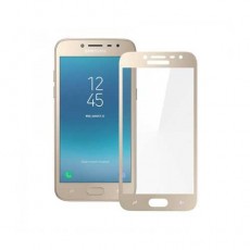 Защитное стекло 3D Samsung J2 (J250) 2018, золото