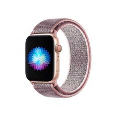 Ремешок Apple Watch 42-44mm Woven Nylon Sport Loop Band, светло-розовый