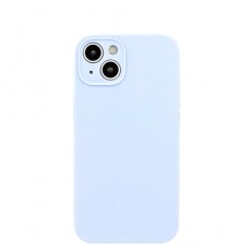 Чехол для IPhone 13, силиконовый светло-голубой, с защитой камеры