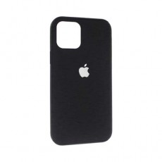 Чехол Apple iPhone 12 силиконовый, черный ткань
