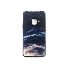Чехол WK Samsung S9, силикон-стекло, Космос-Солнце