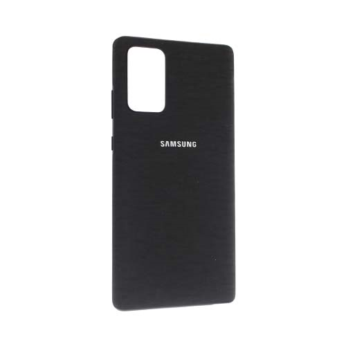 Чехол Samsung Galaxy Note 20 силиконовый, черный ткань 1-satelonline.kz