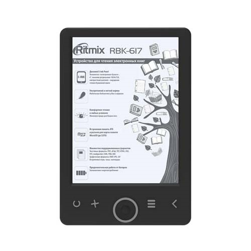Электронная книга Ritmix RBK-617 черный 1-satelonline.kz