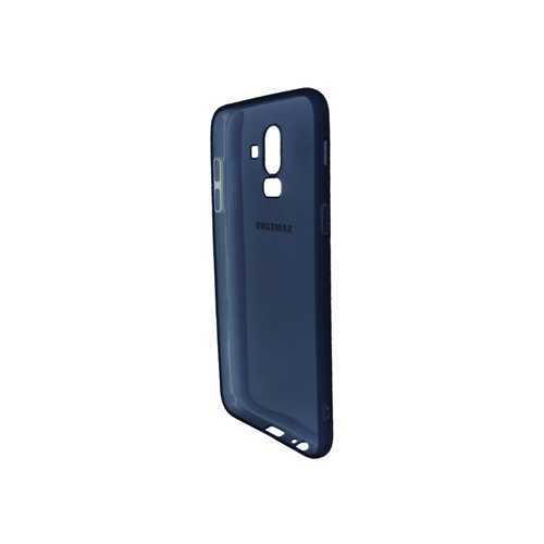 Чехол Samsung Galaxy J8 (2018), гелевый, синий-прозрачный 1-satelonline.kz