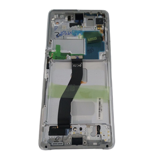 Дисплей Samsung Galaxy S21 Ultra G998, в сборе с сенсором,с рамкой, Серебристый 2