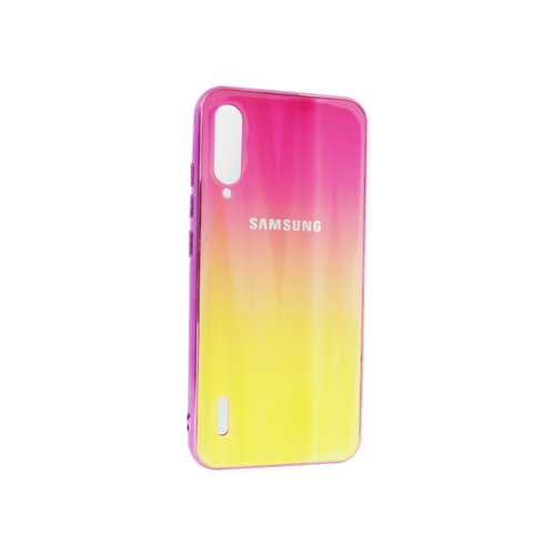 Чехол Samsung A50, силиконовый, хамелеон розовый-желтый 1-satelonline.kz