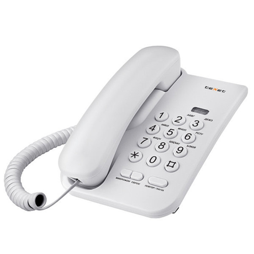 Телефон проводной Texet TX-212 серый 1-satelonline.kz