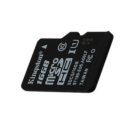 Карта памяти MicroSD 16GB Class 10 U1 Kingston SDCS/16GB 6