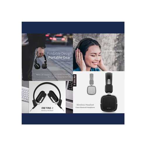 Наушники Wiwu Metro II Bluetooth headset черные 3