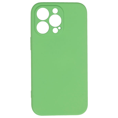 Чехол для IPhone 13 Pro Max, силиконовый, салатовый, с защитой камеры 1-satelonline.kz