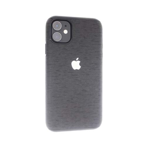 Чехол Apple iPhone 11 силиконовый, черный ткань 3