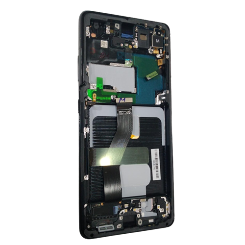 Дисплей Samsung Galaxy S21 Ultra G998, в сборе с сенсором,с рамкой, Черный (Оригинал) 2