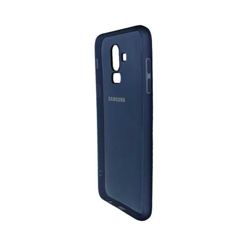 Чехол Samsung Galaxy J8 (2018), гелевый, синий-прозрачный 2