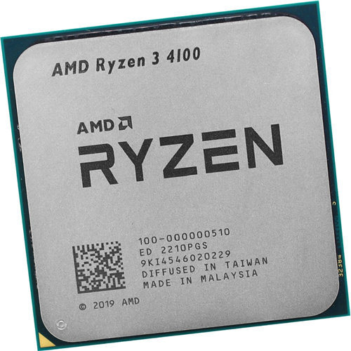 CPU AMD Ryzen 3 4100, 3.8GHz (Renoir, 4.0), 4C/8T, (100-100000510), 2/4MB, 65W, AM4, oem 1-satelonline.kz