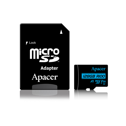 Карта памяти Apacer AP128GMCSX10U7-R 128GB + адаптер 1-satelonline.kz