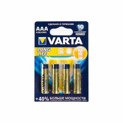 Батарейка VARTA Longlife Micro 1.5V - LR03/ AAA (4 шт) 1-satelonline.kz