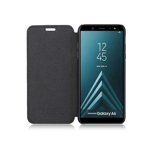 Чехол-книжка Samsung Galaxy A6 (SM-A600FZBNSKZ) (2018), кожзам, черный 3