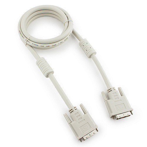 Кабель DVI-D single link Cablexpert CC-DVI-6C, 19M/19M, 1.8м, серый, экран, феррит.кольца, пакет 1-satelonline.kz