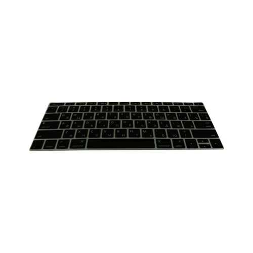 Силиконовая накладка Macbook Pro 13' (2017), англо-русская клавиатура, чёрный 1-satelonline.kz