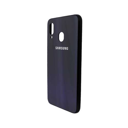 Чехол Samsung Galaxy A20 (2019) силиконовый, хамелеон темно-синий 1-satelonline.kz