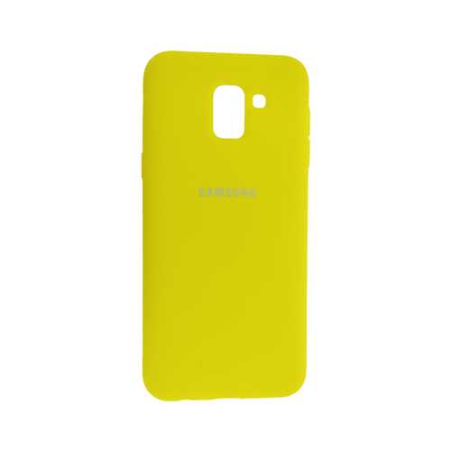 Чехол Samsung Galaxy J6 (2018), Silicone cover, жёлтый 1-satelonline.kz