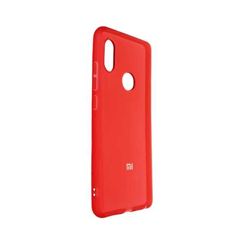 Чехол Xiaomi Note 5 Pro, гелевый, красный-прозрачный 2