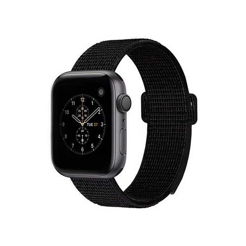 Ремешок Apple Watch 38-40mm Woven Nylon Sport Loop Band, чёрный 1-satelonline.kz