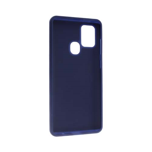 Чехол Samsung Galaxy A21s силиконовый, синий ткань 2