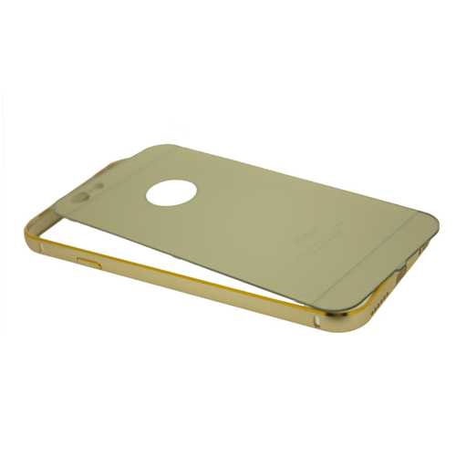 Чехол и Бампер (FASHION) iPhone 6/6s, 2в1 металический бампер, золотистый (Gold) 2
