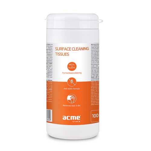 Средство для очистки офисной техники ACME CL41 Cleaning Wipes for Surface, 100 pcs, wet 1-satelonline.kz