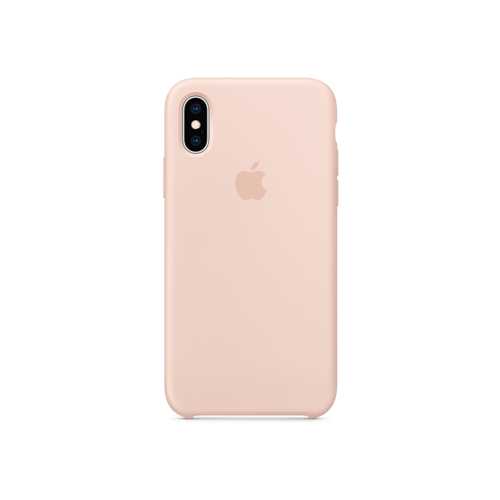 Чехол Apple iPhone X/Xs, пластик, светло-розовый 1-satelonline.kz