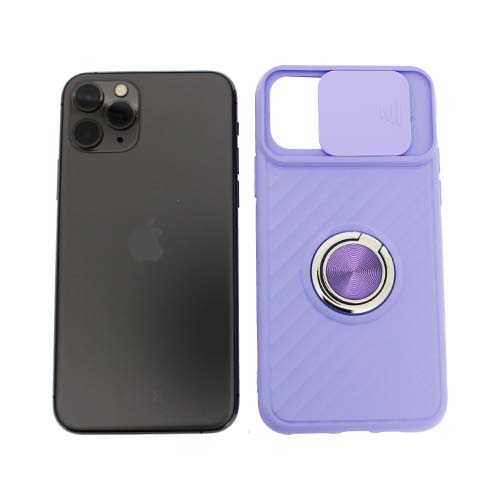 Чехол Apple iPhone 11 Pro силиконовый, сиреневый защита для камеры 1-satelonline.kz