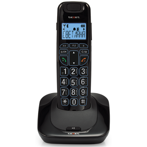 Телефон беспроводной Texet TX-D7505А черный 1-satelonline.kz