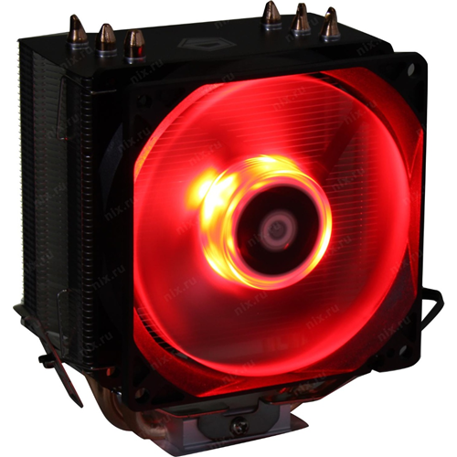 Cooler ID-Cooling, for S1200/115x/775/AMD, SE-903-R V2, 130W, 2000rpm, 37.44CFM, 3pin, red LED 1-satelonline.kz
