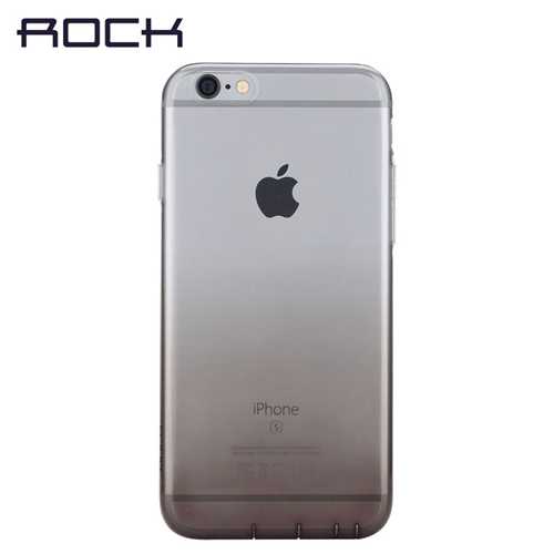 Чехол (Rock) iPhone 6 Plus/iPhone 6S Plus, TPU, Iris series, trans-black 1-satelonline.kz