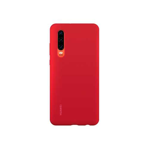 Чехол Huawei P30, silicone cover, красный 1-satelonline.kz