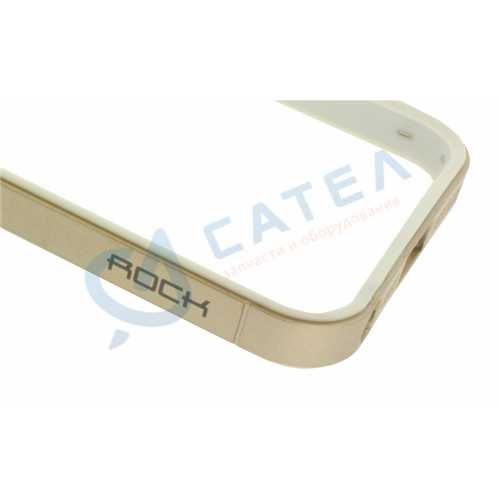 Бампер ROCK Apple iPhone 5s, Extra-Thin series, силиконовый, золотой (Gold) 2