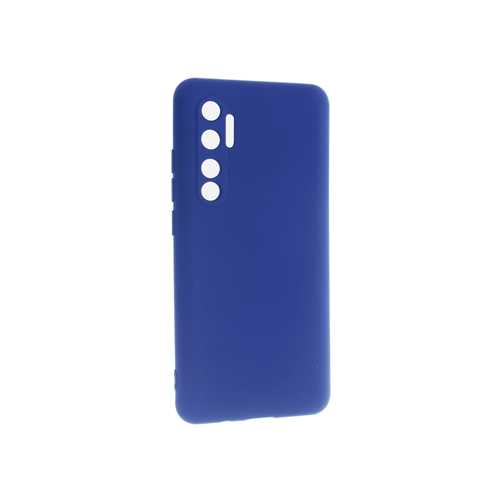Силиконовый чехол Soft Touch с микрофиброй для Xiaomi Mi Note 10 Lite синий BoraSCO 1-satelonline.kz
