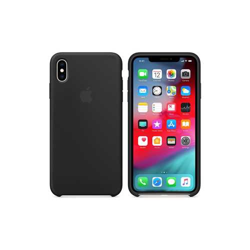 Чехол Apple iPhone XS Max Silicone Case (полный) черный 1-satelonline.kz