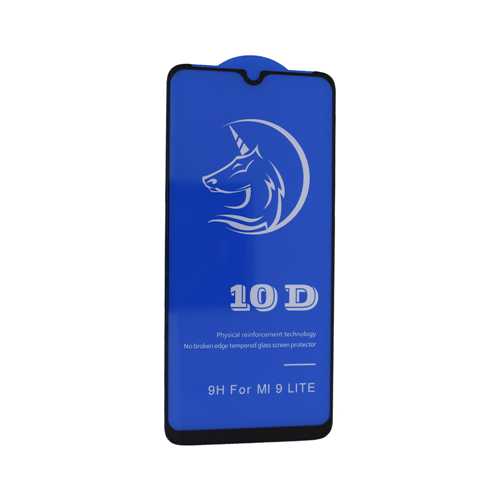 Защитное стекло 10D для Xiaomi Mi 9 Lite Black 1-satelonline.kz