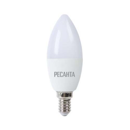 Лампа светодиодная LL-R-C37-7W-230-4K-E14 (свеча, 7Вт, нейтр., Е14) Ресанта 1-satelonline.kz