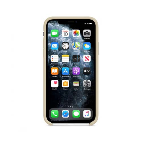 Чехол Apple iPhone 12 Pro Max силиконовый, бежевый 2